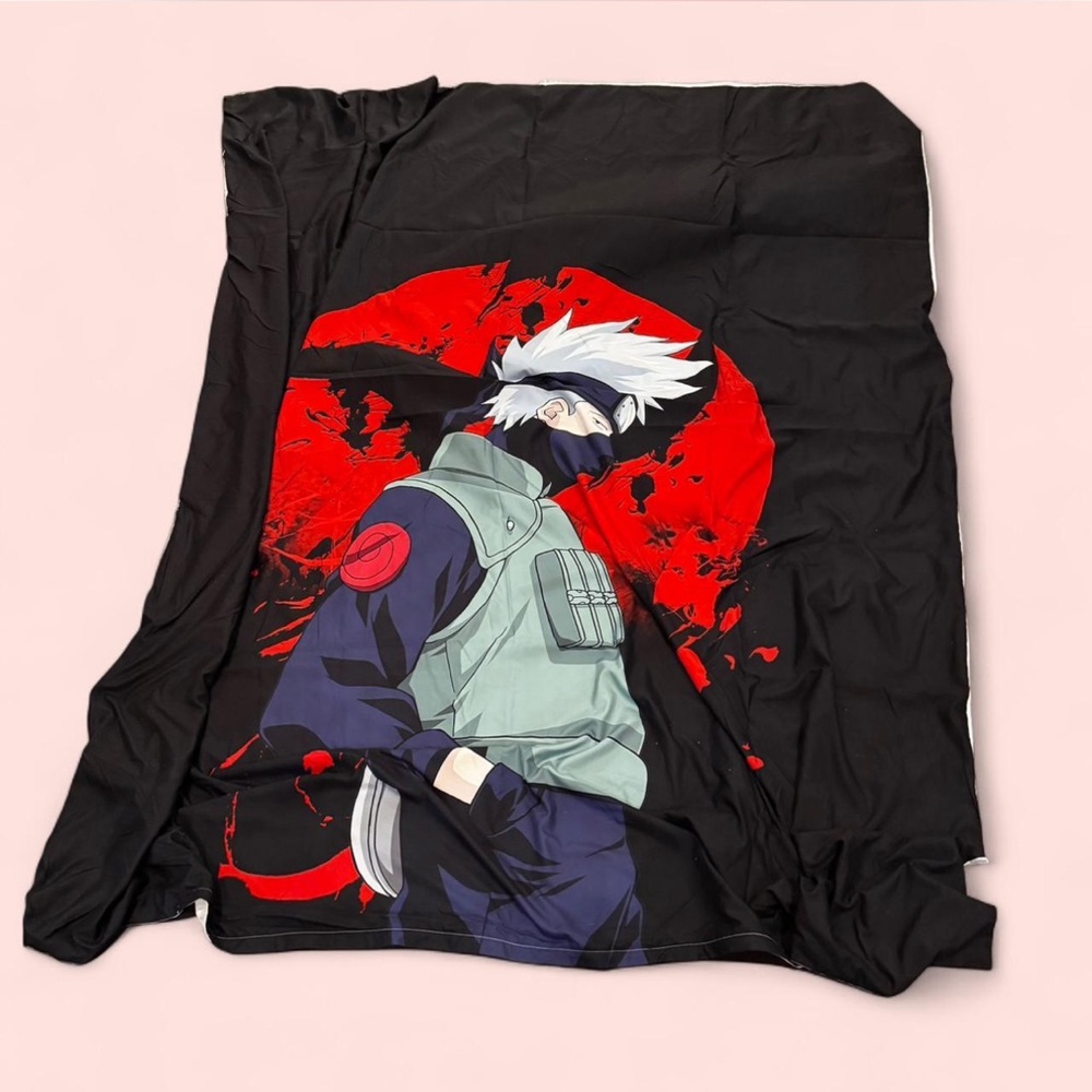 Anime Character Black and Red Duvet Cover with pillowcase